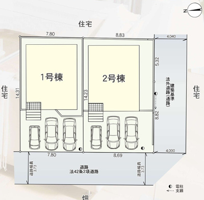 【区画図】 | 平塚市寺田縄　全２棟　新築住宅