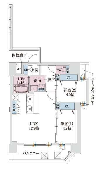 スプランディッド梅田WESTの間取り