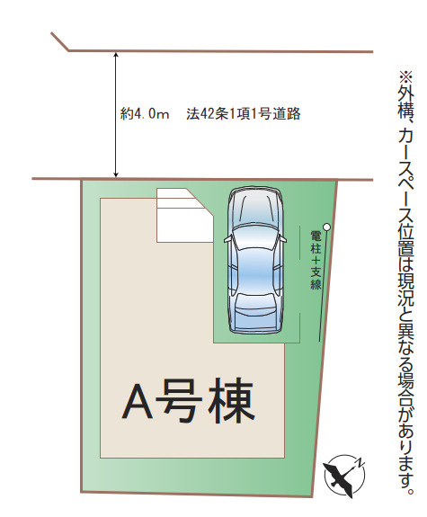 新築／ふじみ野市鶴ケ舞1丁目の区画図|ビルトイン車庫あり！（車種による）