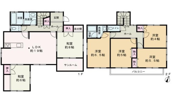 飯能市永田台1丁目　中古戸建の間取り