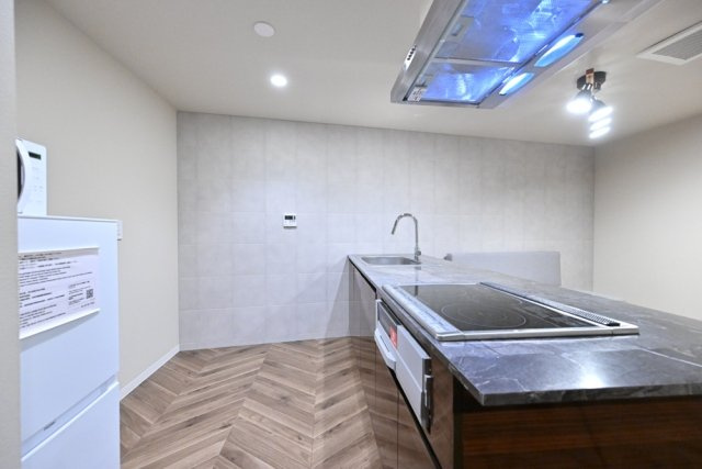 Apartment小石川後楽園のキッチン|コンパクトなキッチンで掃除もラクラク