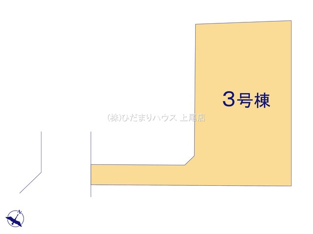 北本市東間7丁目　新築戸建　ブルーミング03の区画図