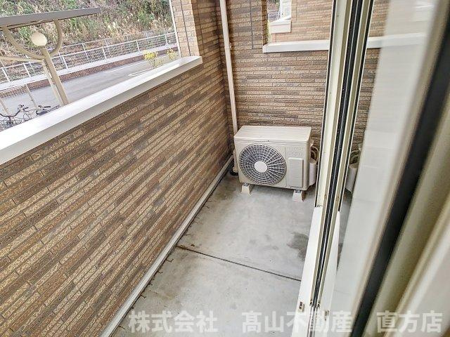 北九州市八幡西区木屋瀬２丁目のアパートのバルコニー