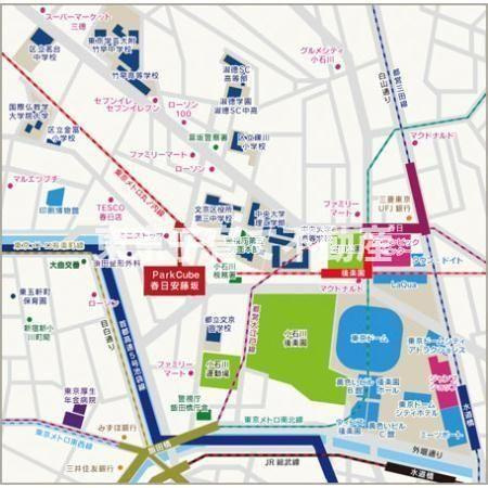 パークキューブ春日安藤坂の地図