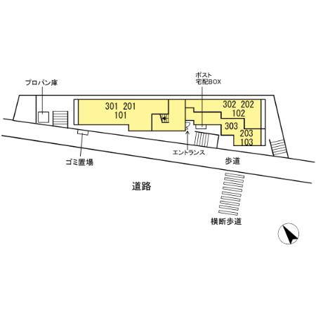 コンフォート新治の区画図