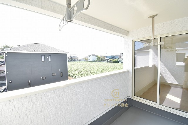 Cradlegarden　 ひたちなか市津田　第3　2のバルコニー|お部屋から出られるバルコニーです。ちょっと気分転換に外の景色を眺めて深呼吸もいいですね。