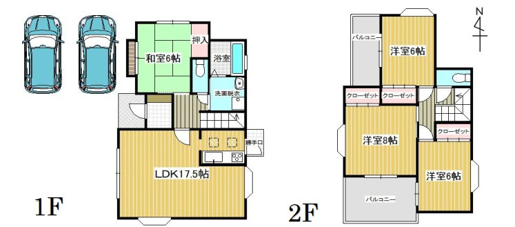 狭山市中央1丁目　中古戸建の間取り