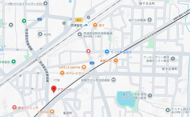 ア・ラ・モードの地図