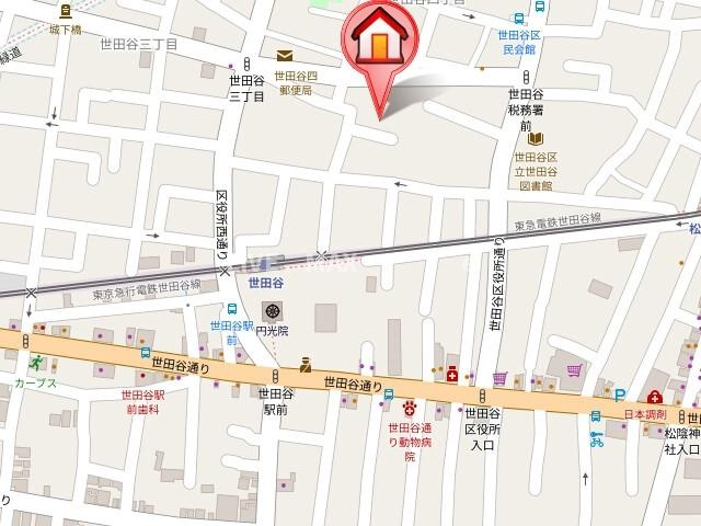 【地図】クレヴィアリグゼ世田谷松陰神社前