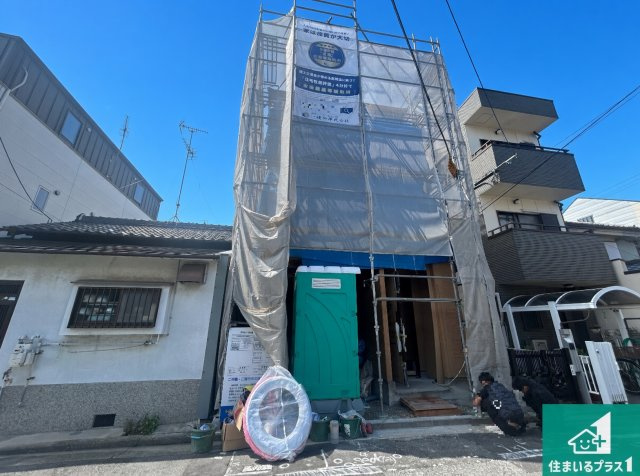 堺市堺区六条通　新築一戸建ての外観|現在建築中！落ち着いた街並みで新生活を始めることが出来そう！周辺の物件も併せてご紹介させて頂きます！