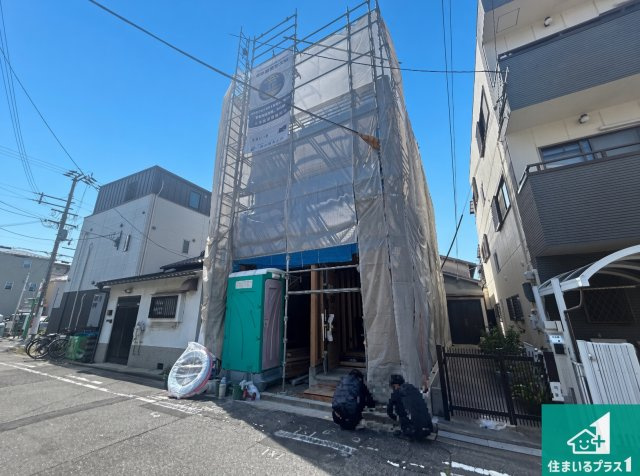 ◆堺市堺区六条通　新築一戸建ての外観|現在の進捗状況です！順調に作業進行中、完成が待ち遠しいです！詳細の間取り等、お気軽にお問い合わせください！