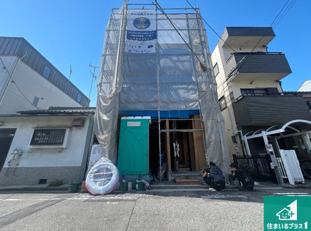 堺市堺区六条通　新築一戸建ての外観|現在建築中！落ち着いた街並みで新生活を始めることが出来そう！周辺の物件も併せてご紹介させて頂きます！