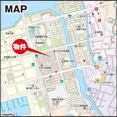 糸満市西崎（全2棟）ラスト1号棟の地図|地図♪