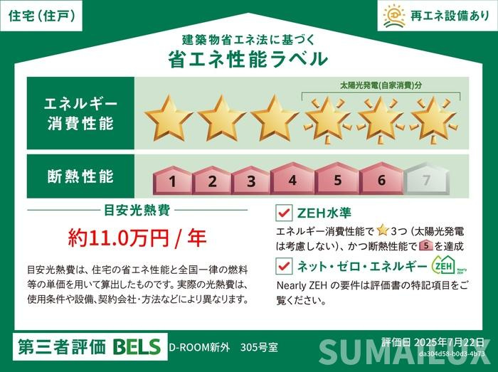 ザ　スターリング新外の省エネ性能ラベル