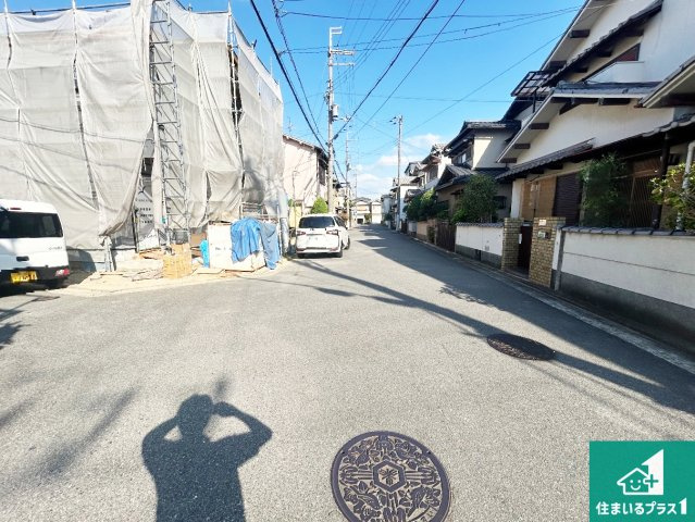 堺市東区日置荘西町　第2期　新築一戸建ての前面道路含む現地写真|現在建築中！落ち着いた街並みで新生活を始めることが出来そう！周辺の物件も併せてご紹介させて頂きます！