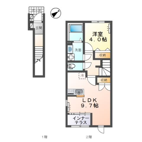 阿見町中央５丁目新築アパート（仮の間取り