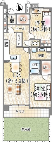 モンセーヌ西宮鳴尾の間取り
