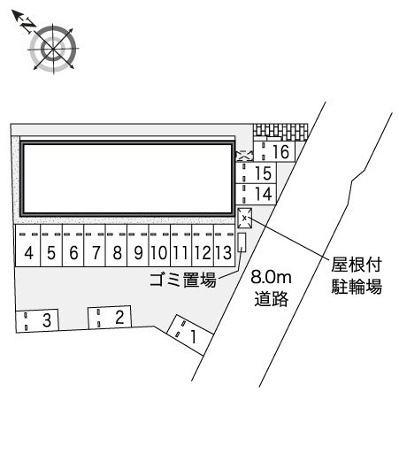 レオネクストＳＡＤＡ１の区画図|青森　三沢　家具　家電　社宅　マンスリー