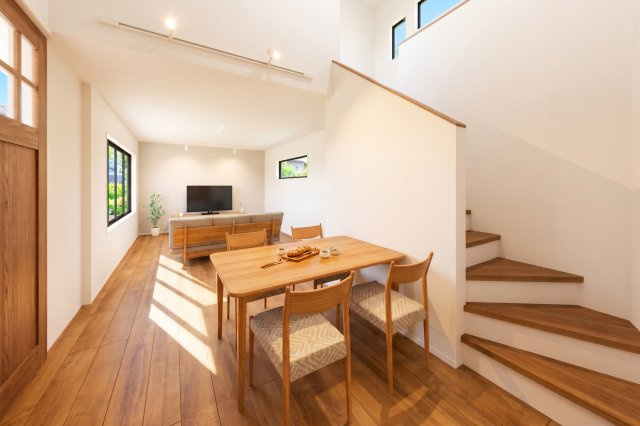 宮之阪5丁目2階建て【mirea-ミレア】のその他|窓から入った陽が空間を満たす。ホワイト・オーク・淡いグレーの組み合わせが優しい　※写真はイメージです