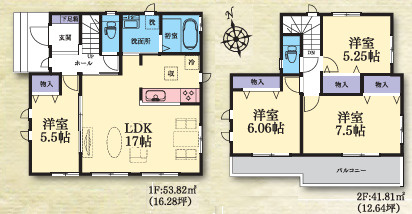 【間取り】 | 平塚市纒４丁目　全６棟　新築住宅