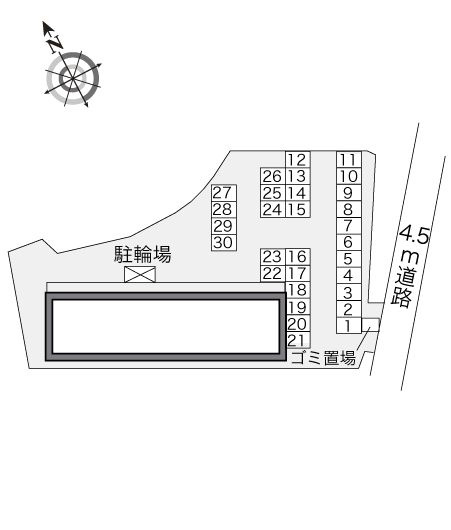 レオパレスカサブランカの区画図|青森　三沢　家具　家電　社宅　マンスリー