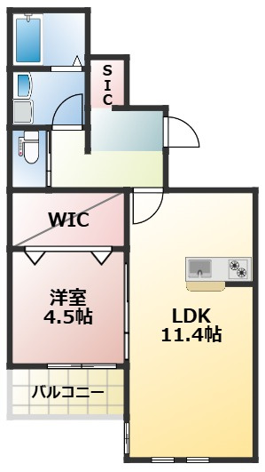 ノヴァイフ黒髪の間取り