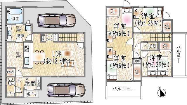 東鳴尾町2丁目の間取り