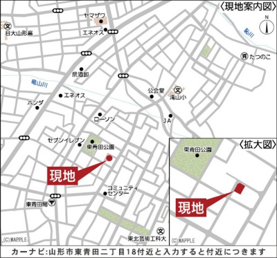 【地図】 | Cradle garden　山形市東青田第４　２号棟