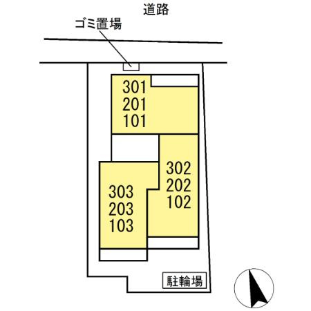 セレスティア長良　イーストの区画図
