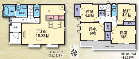 【間取り】 | 平塚市纒４丁目　全６棟　新築住宅