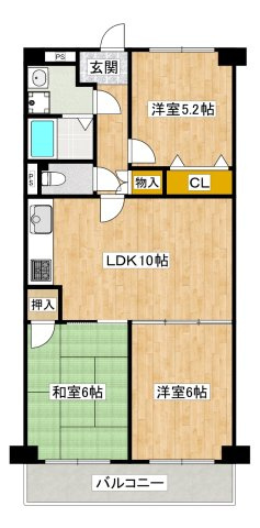 【間取り】 | 日商岩井香櫨園マンション２号棟