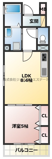 フォレストクリエオーレ城垣町弐番館の間取り