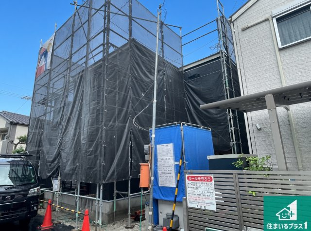■交野市倉治　第1期　新築一戸建ての外観|現在の進捗状況です！順調に作業進行中、完成が待ち遠しいです！詳細の間取り等、お気軽にお問い合わせください！