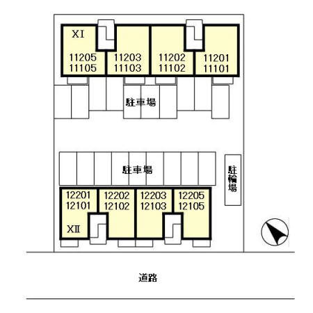 メゾン森Ⅻの区画図