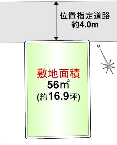 敷地面積16.9坪　売地　入間市東藤沢一丁目