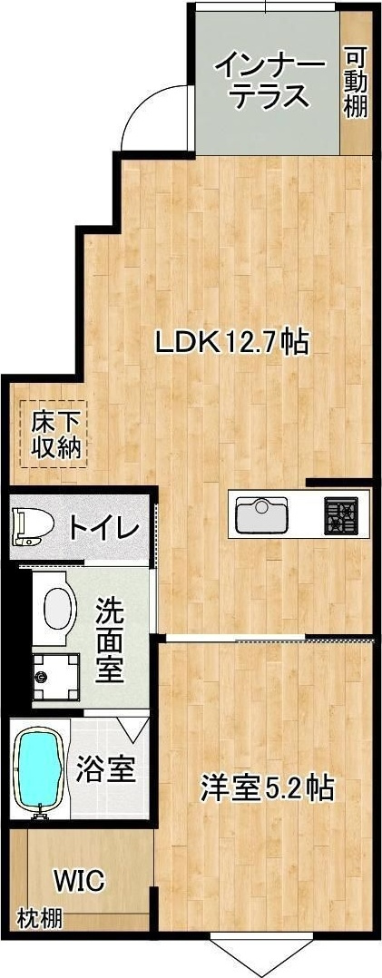 GROOM泗水Bの間取り