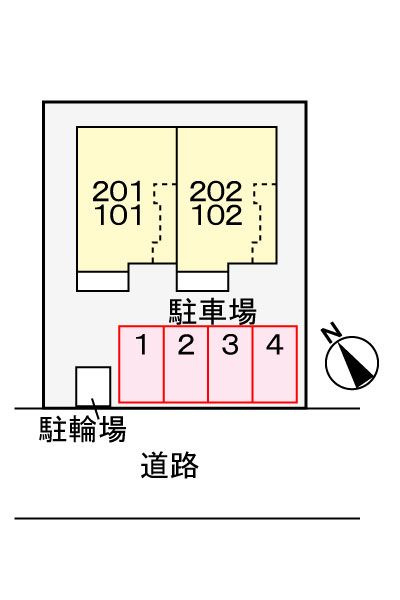 プリミエール西都賀の区画図