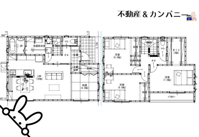 LAVIE高岡2501　松山市高岡町新築戸建の間取り