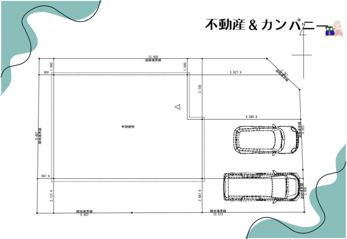 LAVIE高岡2501　松山市高岡町新築戸建の区画図
