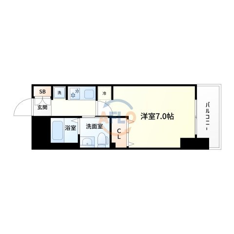 エステムコート新大阪Ⅹザ・ゲートの間取り|エステムコート新⼤阪Xザ‧ゲート　間取り