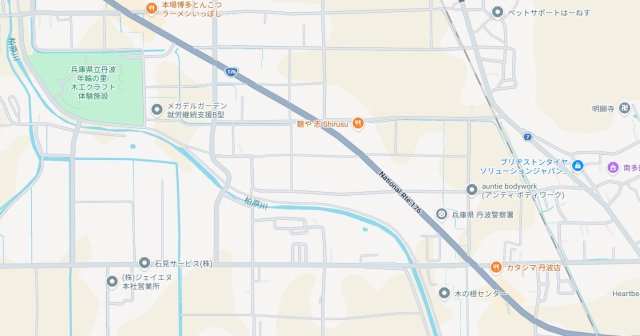 丹波市柏原町南多田　新築一戸建ての地図