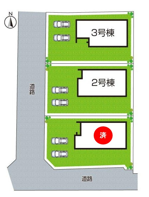 丹波市柏原町南多田　新築一戸建ての区画図|全3区画