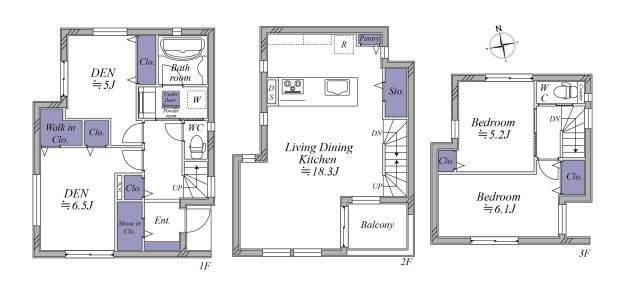 【間取り】 | 大森南１丁目新築戸建 | 建物面積　105.67㎡ 
間取り　2LDK+2S