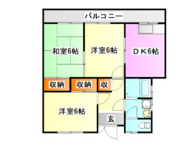 福岡県田川市1棟アパート　　2020年修繕実施の間取り