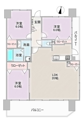宝マンション小幡苗代の間取り