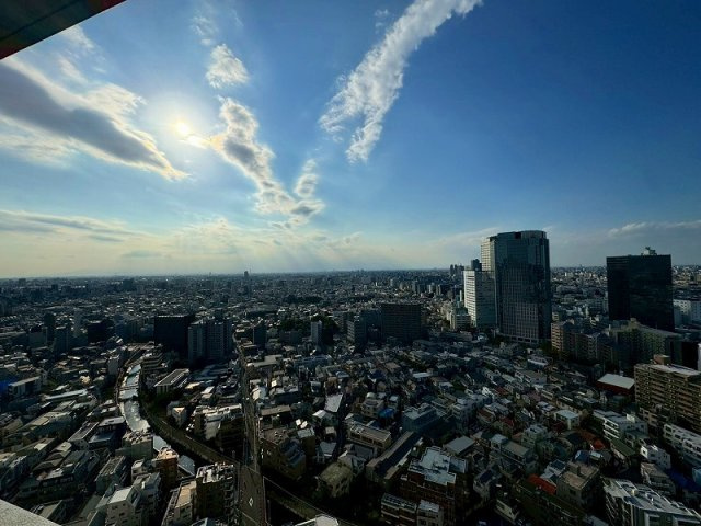 ザ・パークハウス西新宿タワー60の展望|ザ・パークハウス西新宿タワー60：バルコニーからの眺望です！晴れている日には富士山が望めます！
