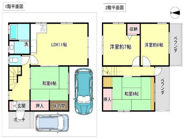 加古郡稲美町国岡　中古戸建の間取り|4LDKです。