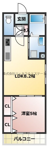 フォレストクリエオーレ城垣町弐番館の間取り