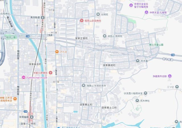 京都市伏見区深草願成町　第1期　新築一戸建ての地図