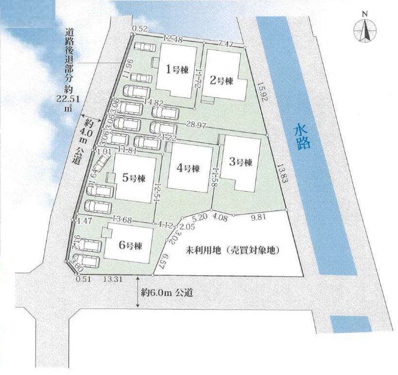 平塚市小鍋島2期　新築戸建　全6棟5号棟の区画図